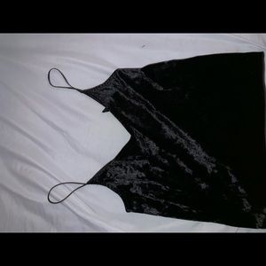 v neck velvet/velour tank top